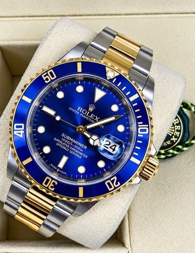 Rolex bluesy submariner 18k - rolex,